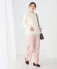 K2KAG03035 a.v.v(アー・ヴェ・ヴェ) 【雑誌InRed(宝島社)11月号掲載】チュールレースヘムロンT ホワイト