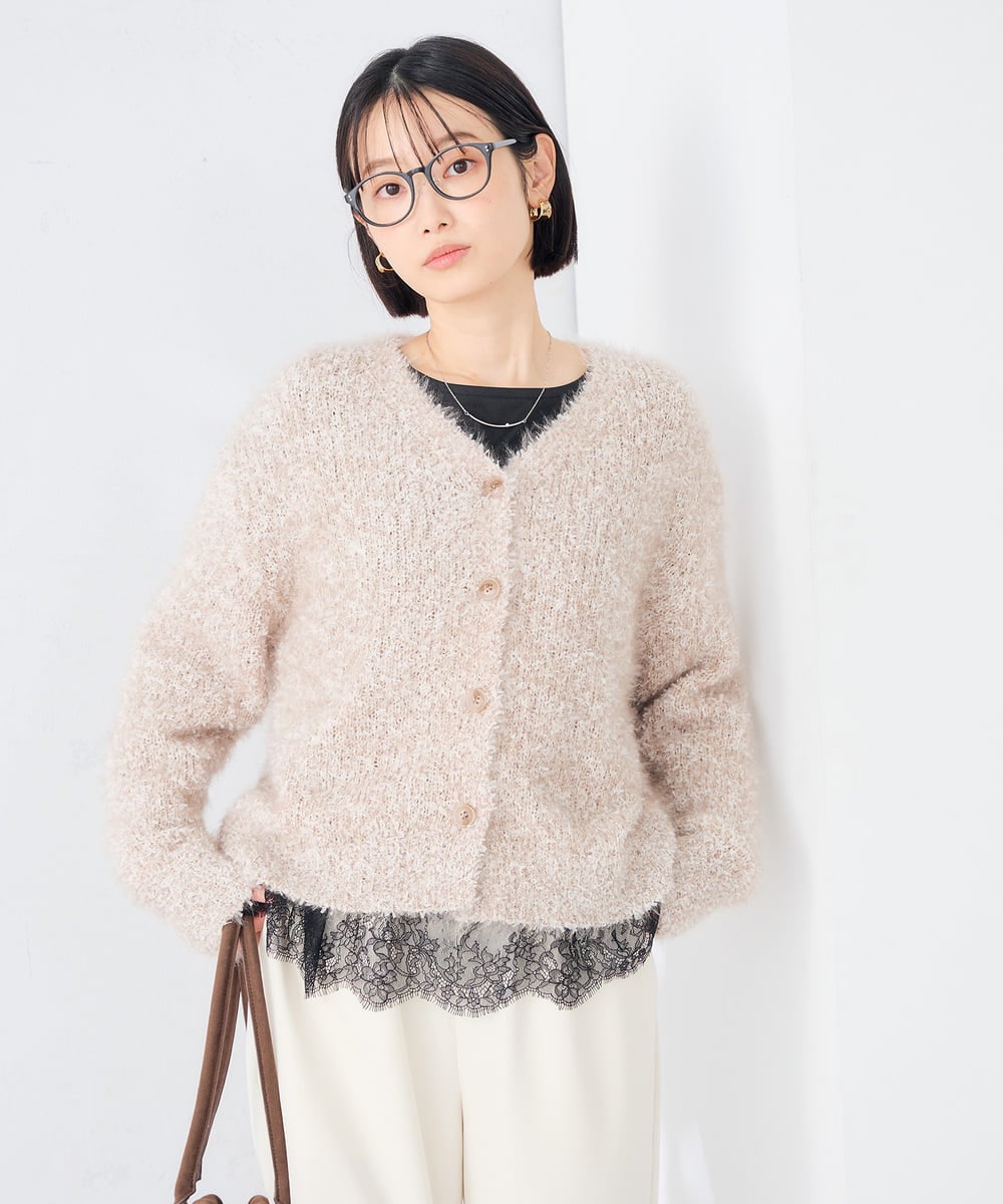K2KAG03035 a.v.v(アー・ヴェ・ヴェ) 【雑誌InRed(宝島社)11月号掲載】チュールレースヘムロンT ホワイト
