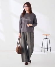 K2KAG15035 a.v.v(アー・ヴェ・ヴェ) アソート ロゴ プリント 長袖 Tシャツ ダークグレー