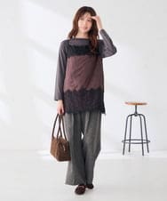 K2KAG15035 a.v.v(アー・ヴェ・ヴェ) アソート ロゴ プリント 長袖 Tシャツ ダークグレー