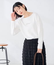K2KAG15035 a.v.v(アー・ヴェ・ヴェ) アソート ロゴ プリント 長袖 Tシャツ ダークグレー