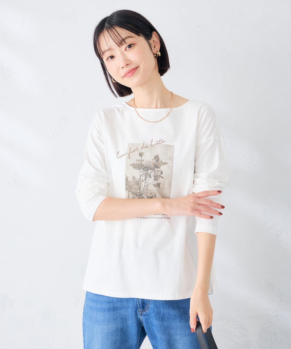 K2KAG15035 a.v.v(アー・ヴェ・ヴェ) アソート ロゴ プリント 長袖 Tシャツ ダークグレー