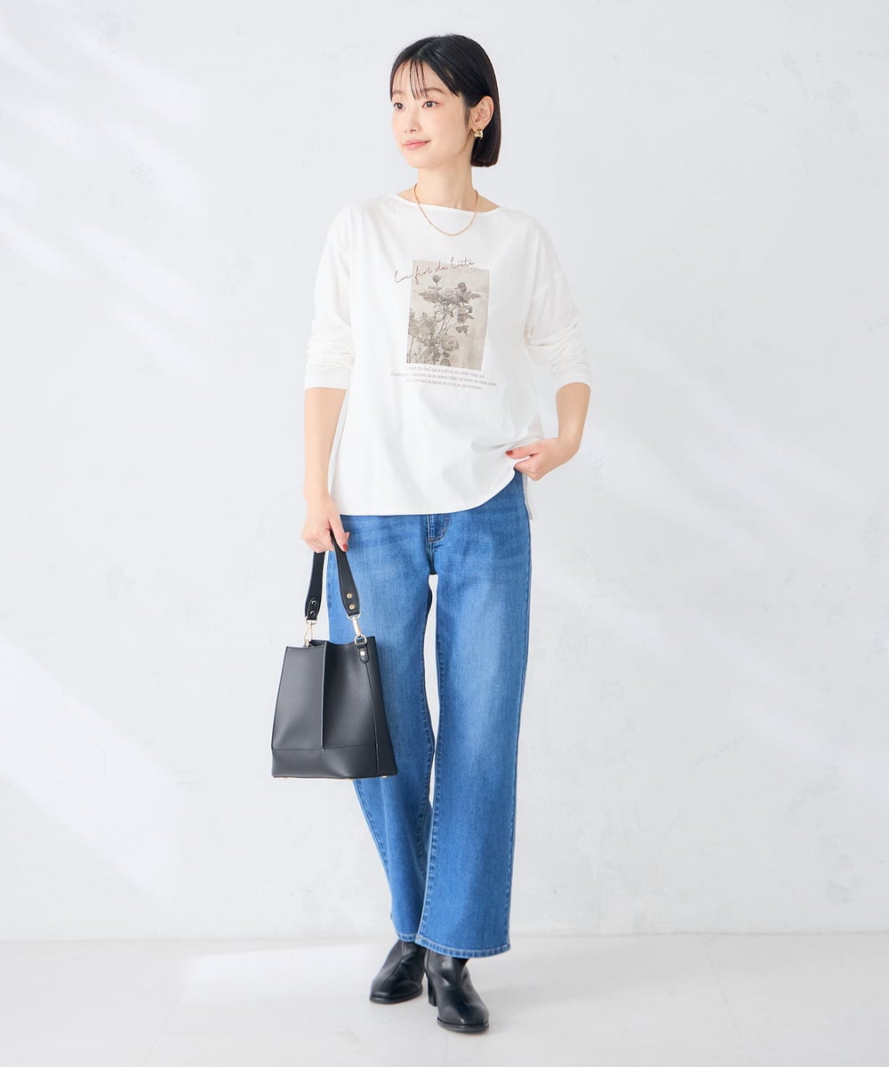 K2KAG15035 a.v.v(アー・ヴェ・ヴェ) アソート ロゴ プリント 長袖 Tシャツ ダークグレー