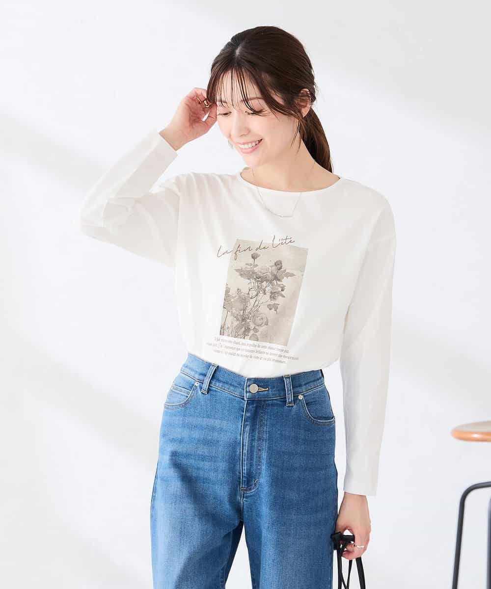 K2KAG15035 a.v.v(アー・ヴェ・ヴェ) アソート ロゴ プリント 長袖 Tシャツ ダークグレー