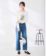 K2KAG15035 a.v.v(アー・ヴェ・ヴェ) アソート ロゴ プリント 長袖 Tシャツ ダークグレー
