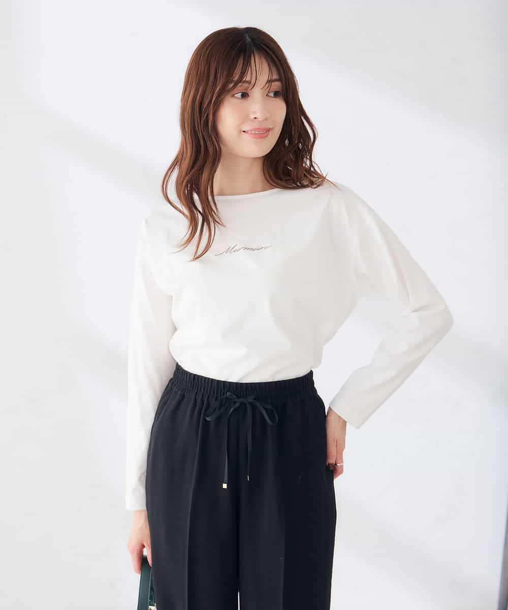K2KAG15035 a.v.v(アー・ヴェ・ヴェ) アソート ロゴ プリント 長袖 Tシャツ ダークグレー
