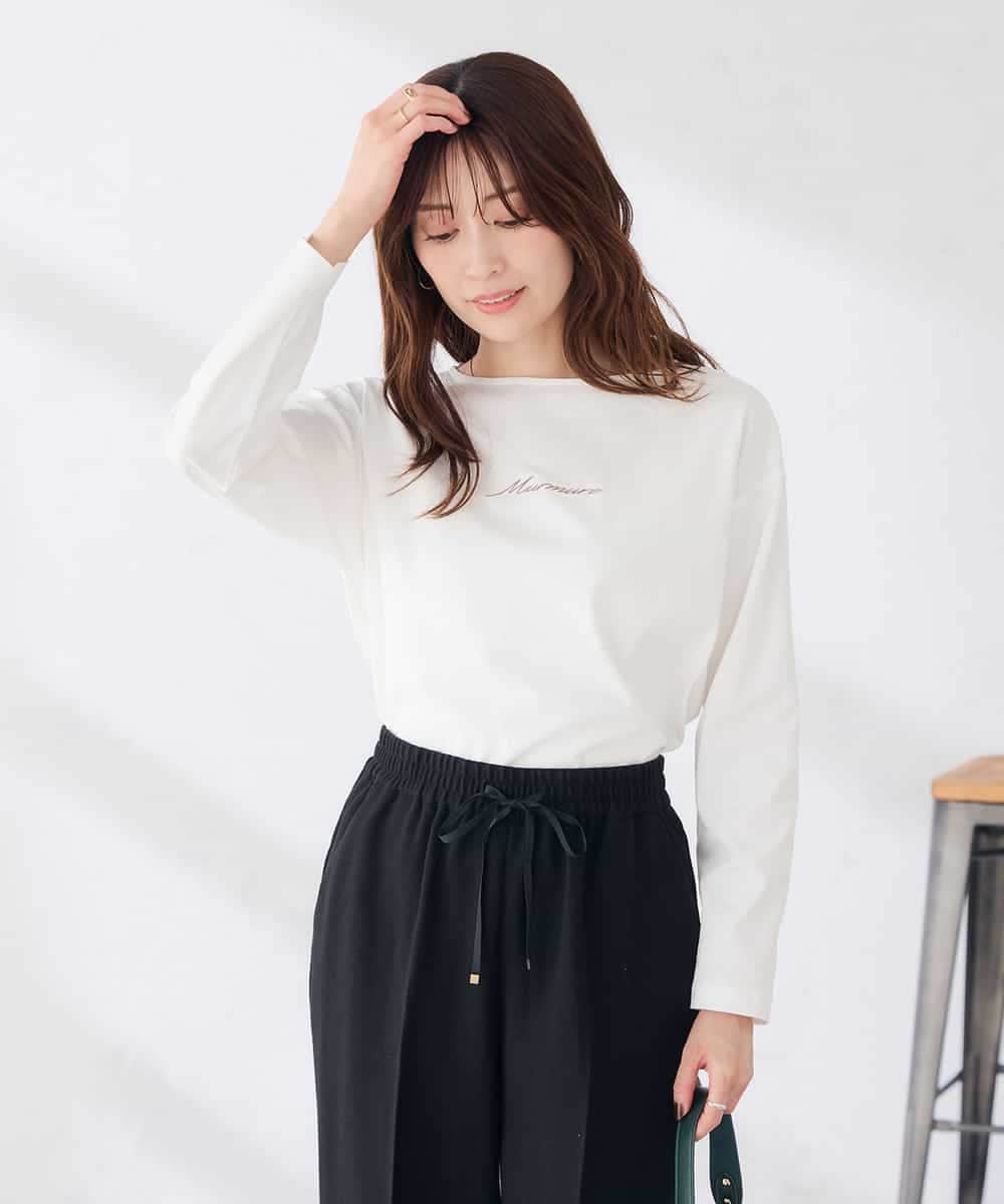 K2KAG15035 a.v.v(アー・ヴェ・ヴェ) アソート ロゴ プリント 長袖 Tシャツ ダークグレー