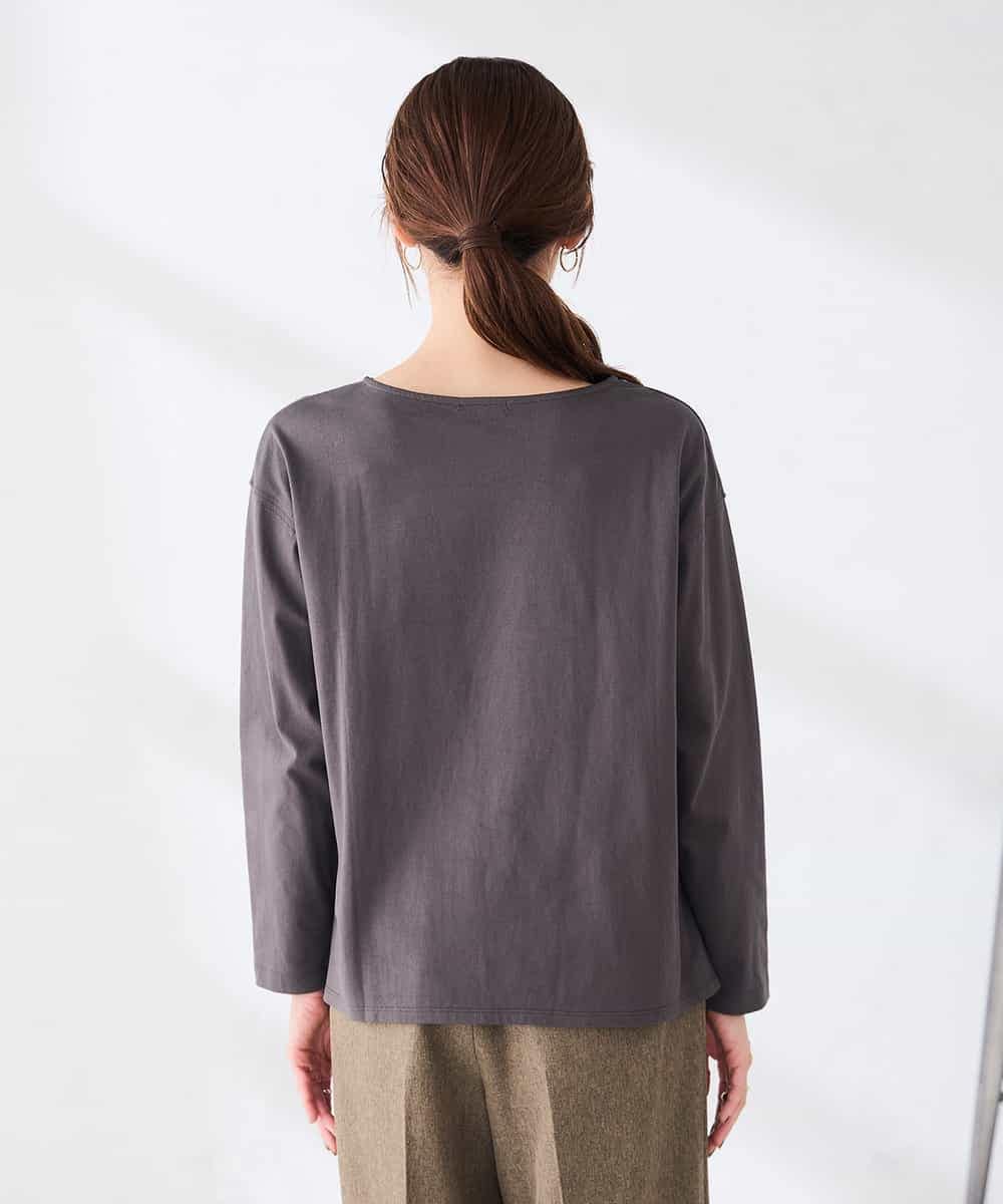 K2KAG15035 a.v.v(アー・ヴェ・ヴェ) アソート ロゴ プリント 長袖 Tシャツ ダークグレー