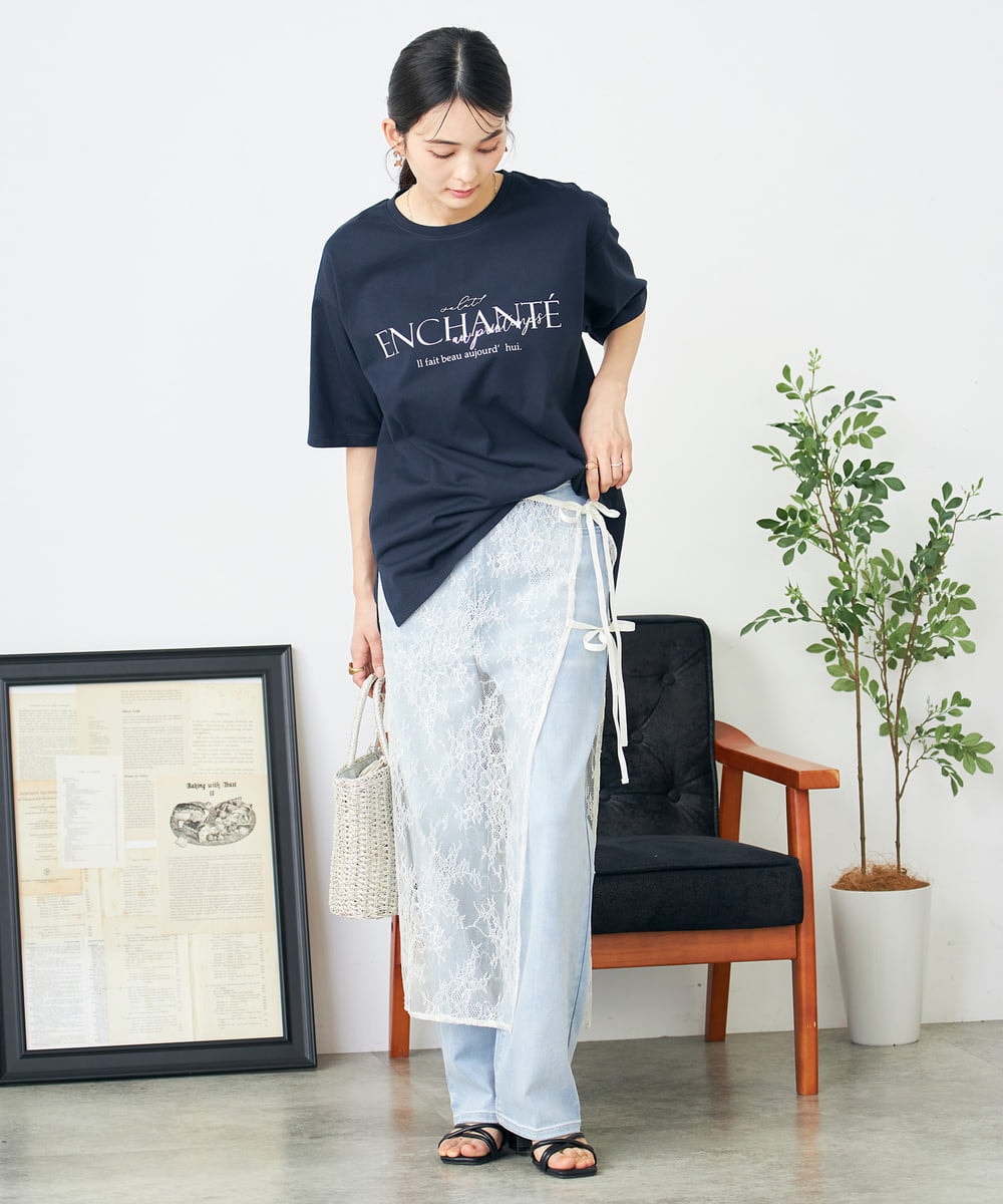 K2KGA29034 a.v.v(アー・ヴェ・ヴェ) 【コットン100%】クラシックロゴTシャツ ダークグレー