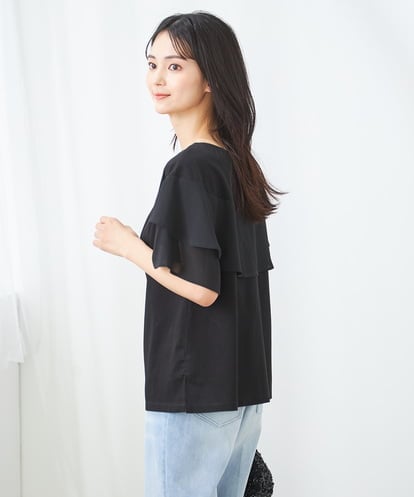 K2KGA44034 a.v.v 【接触冷感/UVカット】2WAY シフォンケープカットソー