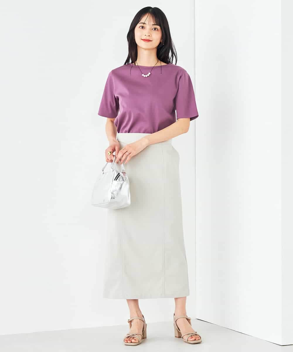 K2KGA50034 a.v.v(アー・ヴェ・ヴェ) 【接触冷感/UVカット】大人のリッチTシャツ オレンジ