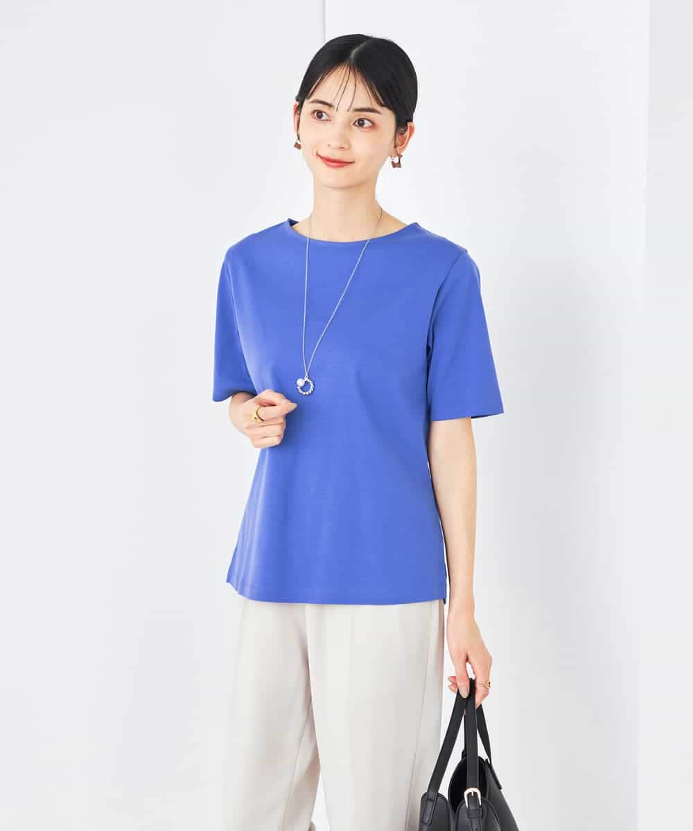 K2KGA50034 a.v.v(アー・ヴェ・ヴェ) 【接触冷感/UVカット】大人のリッチTシャツ ブルー