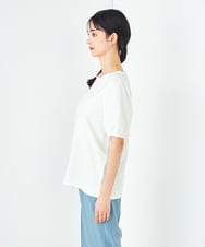 K2KGA52034 a.v.v(アー・ヴェ・ヴェ) 【接触冷感/UVカット】パール調ネックトップス ホワイト