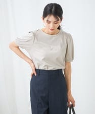 K2KGA52034 a.v.v(アー・ヴェ・ヴェ) 【接触冷感/UVカット】パール調ネックトップス ホワイト