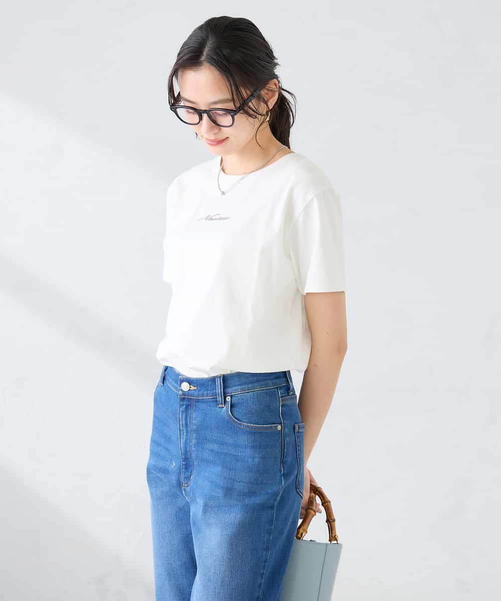 K2KGD28029 a.v.v(アー・ヴェ・ヴェ) 【UVカット/接触冷感】コンパクトロゴTシャツ グレージュ