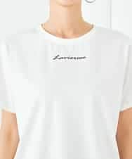 K2KHA54034 a.v.v(アー・ヴェ・ヴェ) 【コットン100%】コンパクト刺繍ロゴTシャツ グレージュ