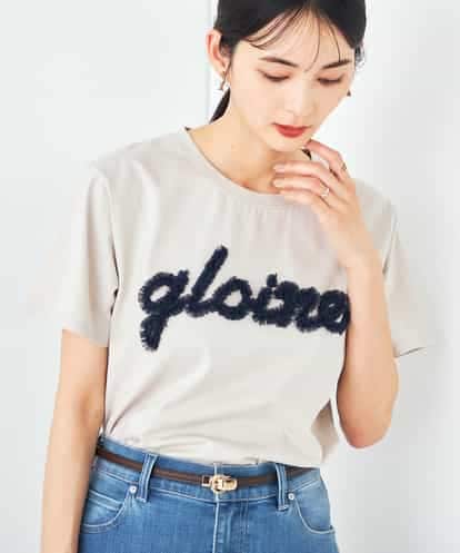 K2KHA59039  【コットン100%】チュールロゴ刺繍Tシャツ