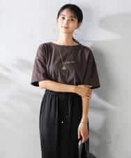 K2KHA68034 a.v.v(アー・ヴェ・ヴェ) 【接触冷感/UVカット】ボートネックロゴTシャツ ピンク