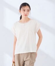 K2KHD62044 a.v.v(アー・ヴェ・ヴェ) 縦柄ジャガードトップス アイボリー