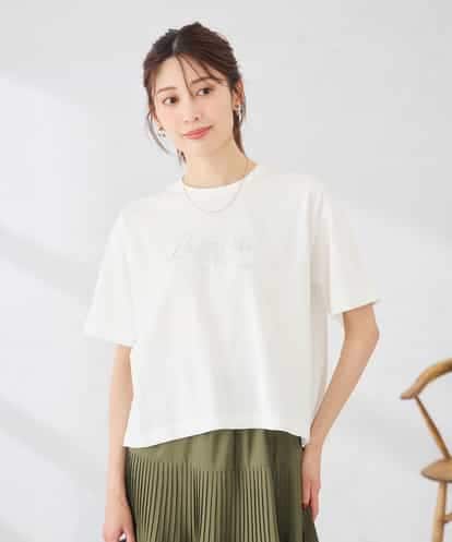 K2KID48035  【接触冷感】クロップドロゴTシャツ
