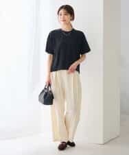 K2KID48035 a.v.v(アー・ヴェ・ヴェ) 【接触冷感】クロップドロゴTシャツ ホワイト