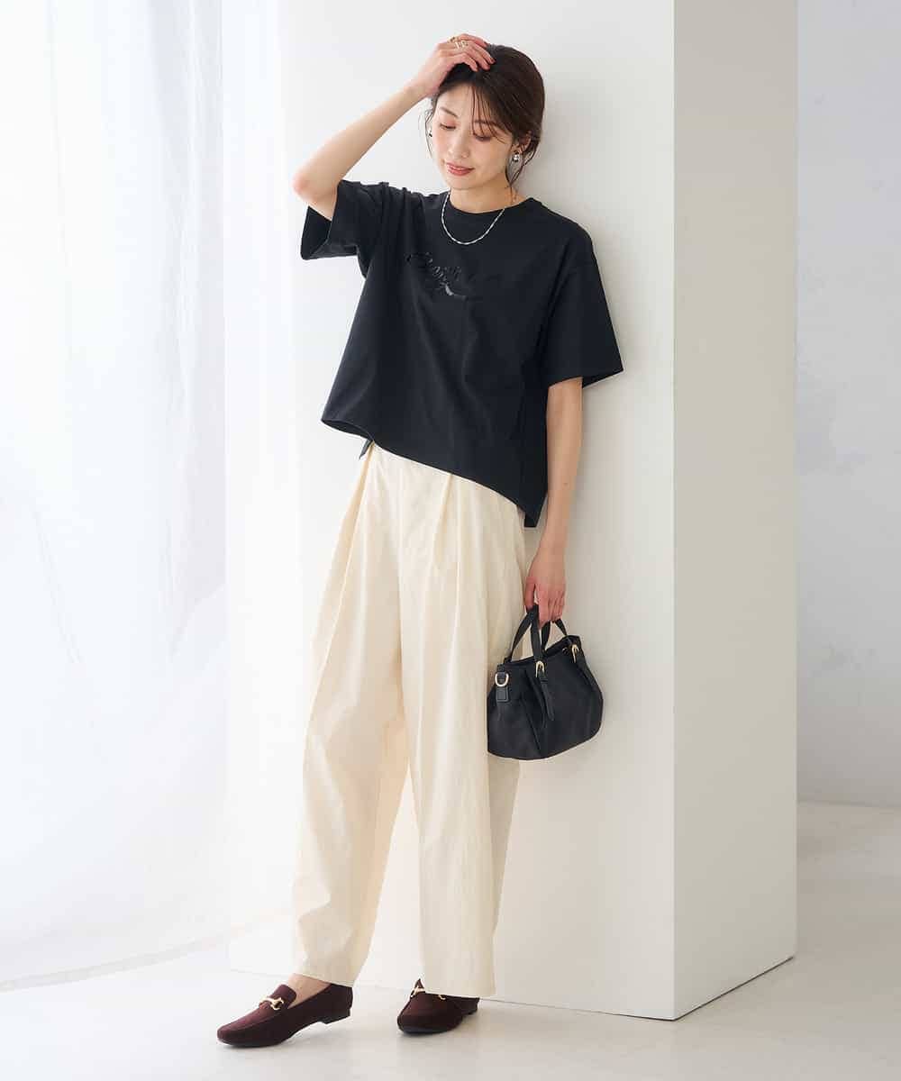 K2KID48035 a.v.v(アー・ヴェ・ヴェ) 【接触冷感】クロップドロゴTシャツ ホワイト