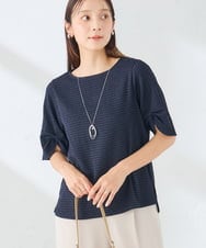 K2KID49039 a.v.v(アー・ヴェ・ヴェ) タックスリーブトップス ネイビー