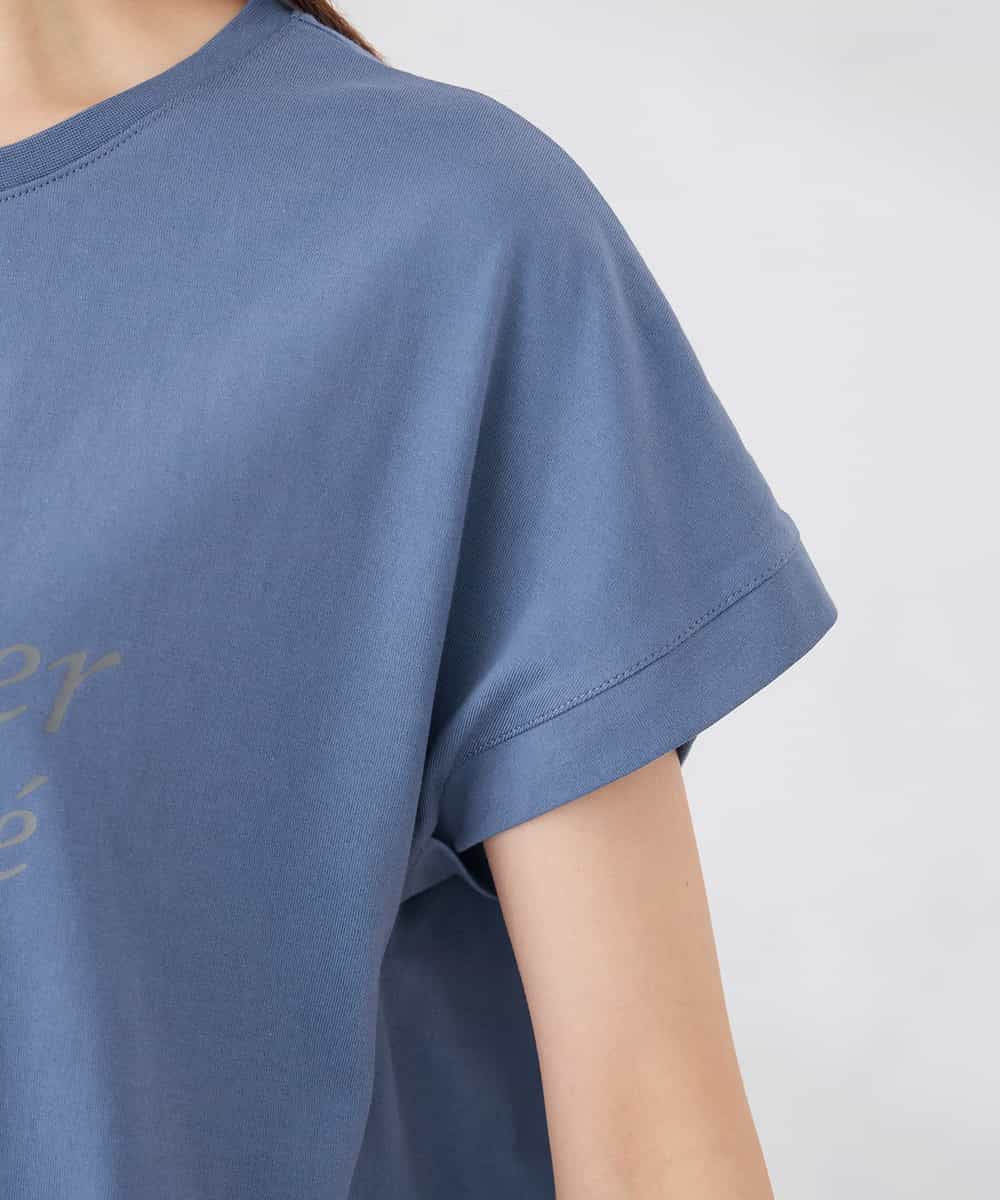 K2KID77035 a.v.v(アー・ヴェ・ヴェ) 【UVカット/接触冷感】フォルムロゴＴシャツ ブルー