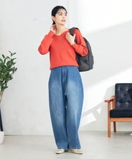 K2LFA07069 a.v.v(アー・ヴェ・ヴェ) カーヴィーデニムパンツ ブルー