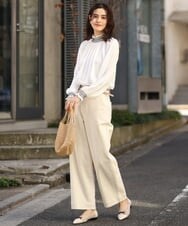 K2LFS10054 a.v.v(アー・ヴェ・ヴェ) デニムワイドパンツ アイボリー