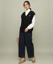 K2LFS10054 a.v.v(アー・ヴェ・ヴェ) デニムワイドパンツ アイボリー