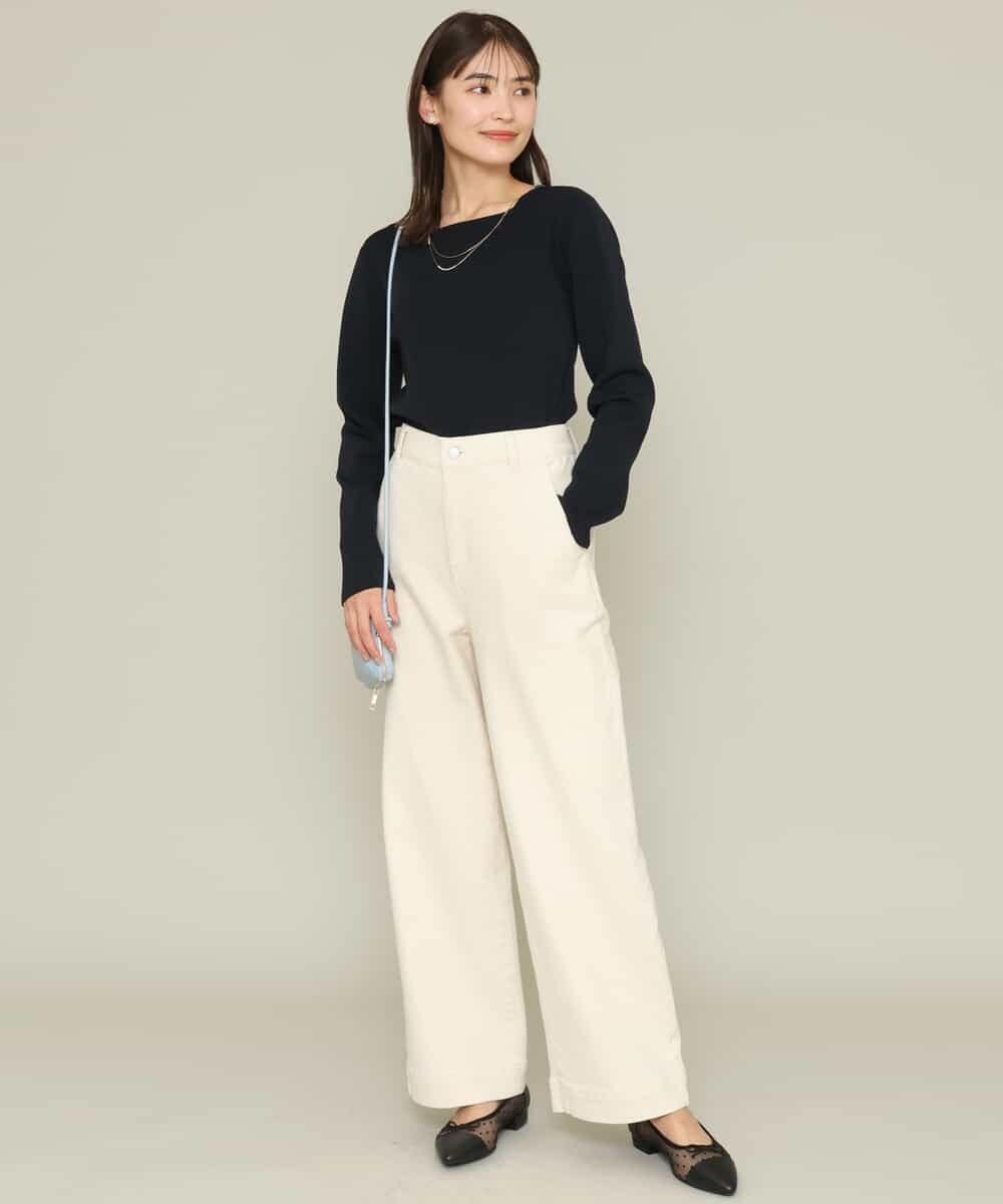 K2LFS10054 a.v.v(アー・ヴェ・ヴェ) デニムワイドパンツ アイボリー