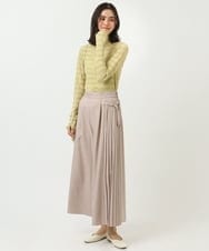 K2LFS16059 a.v.v(アー・ヴェ・ヴェ) サイドプリーツワイドパンツ ベージュ
