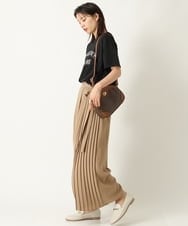 K2LHP34059 a.v.v(アー・ヴェ・ヴェ) サイドプリーツワイドパンツ ベージュ