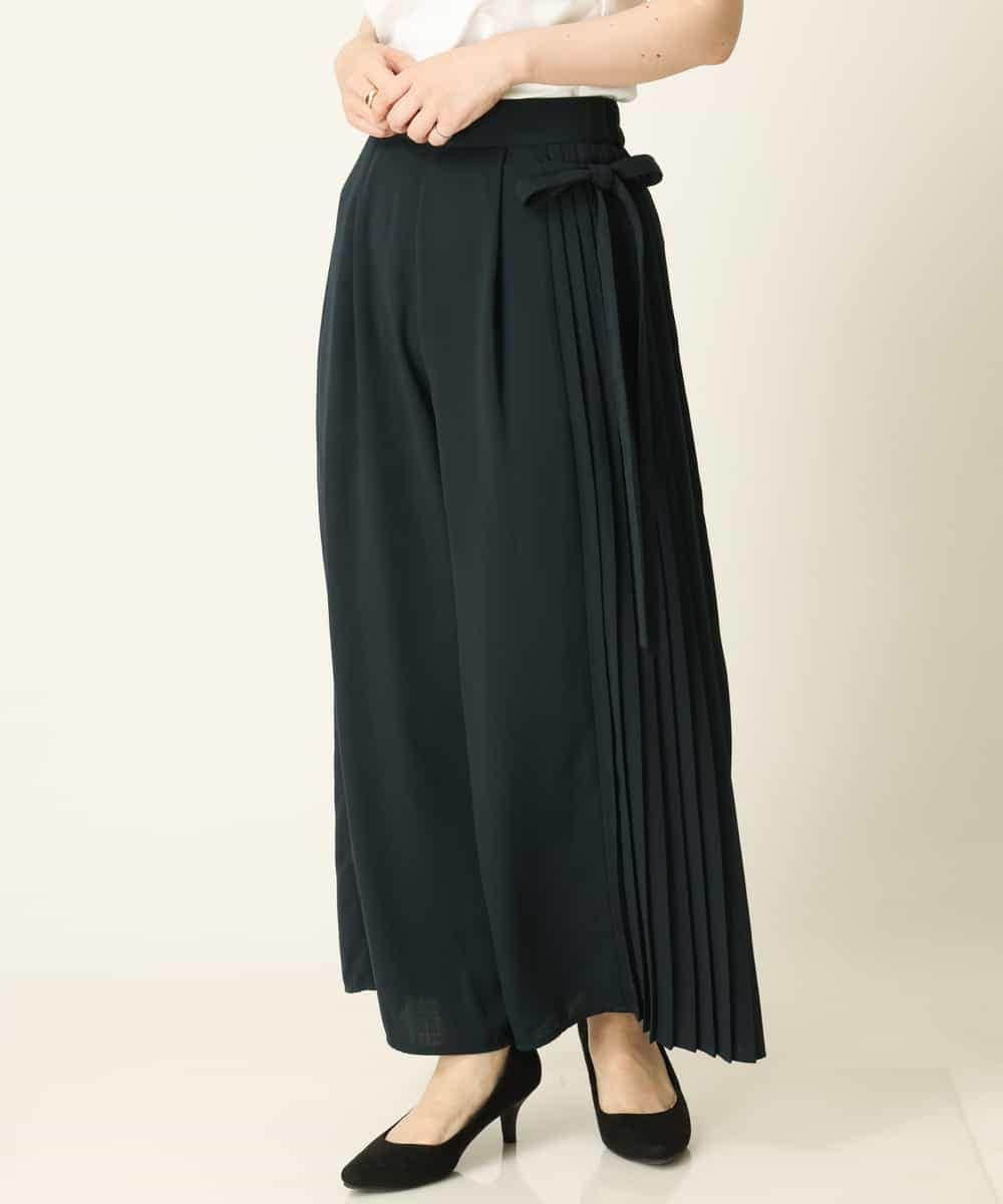 K2LHP34059 a.v.v(アー・ヴェ・ヴェ) サイドプリーツワイドパンツ ベージュ