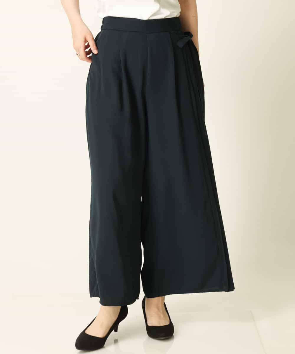 K2LHP34059 a.v.v(アー・ヴェ・ヴェ) サイドプリーツワイドパンツ ベージュ