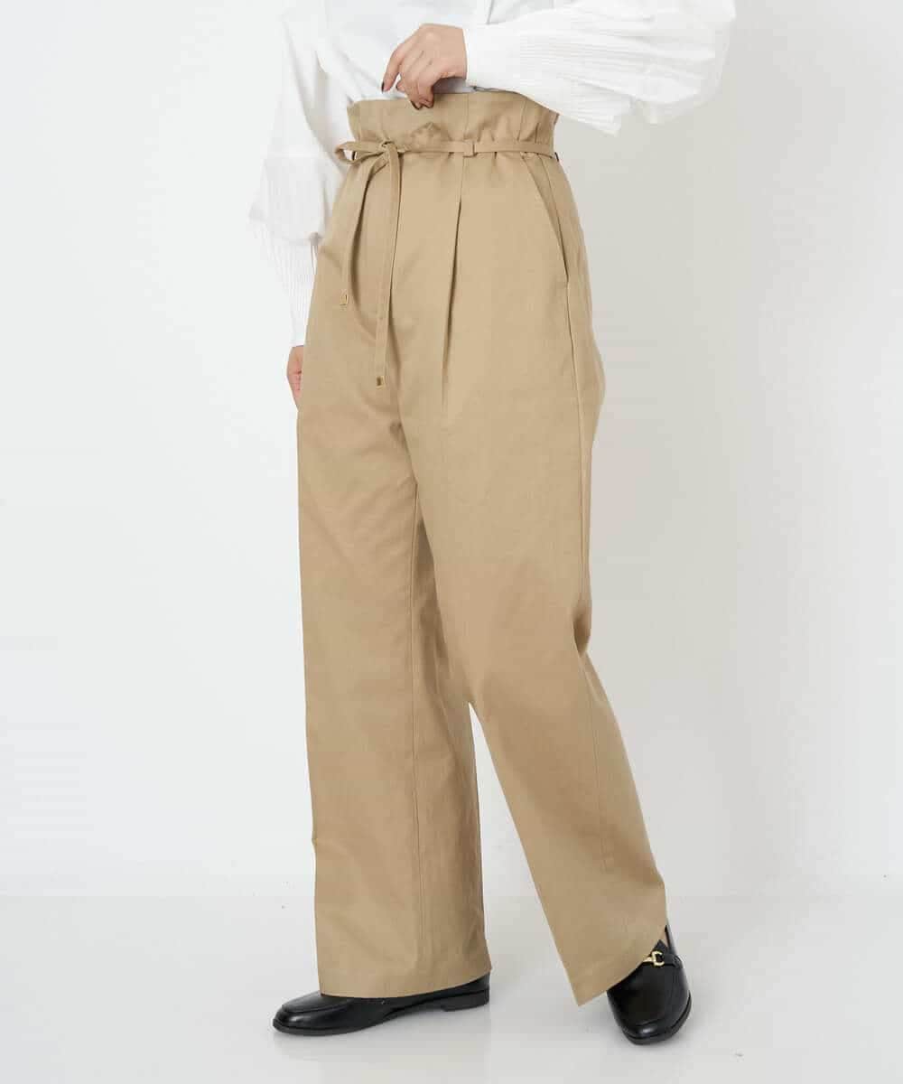 K2LKP13059 a.v.v(アー・ヴェ・ヴェ) ハイウエストストレートパンツ ベージュ