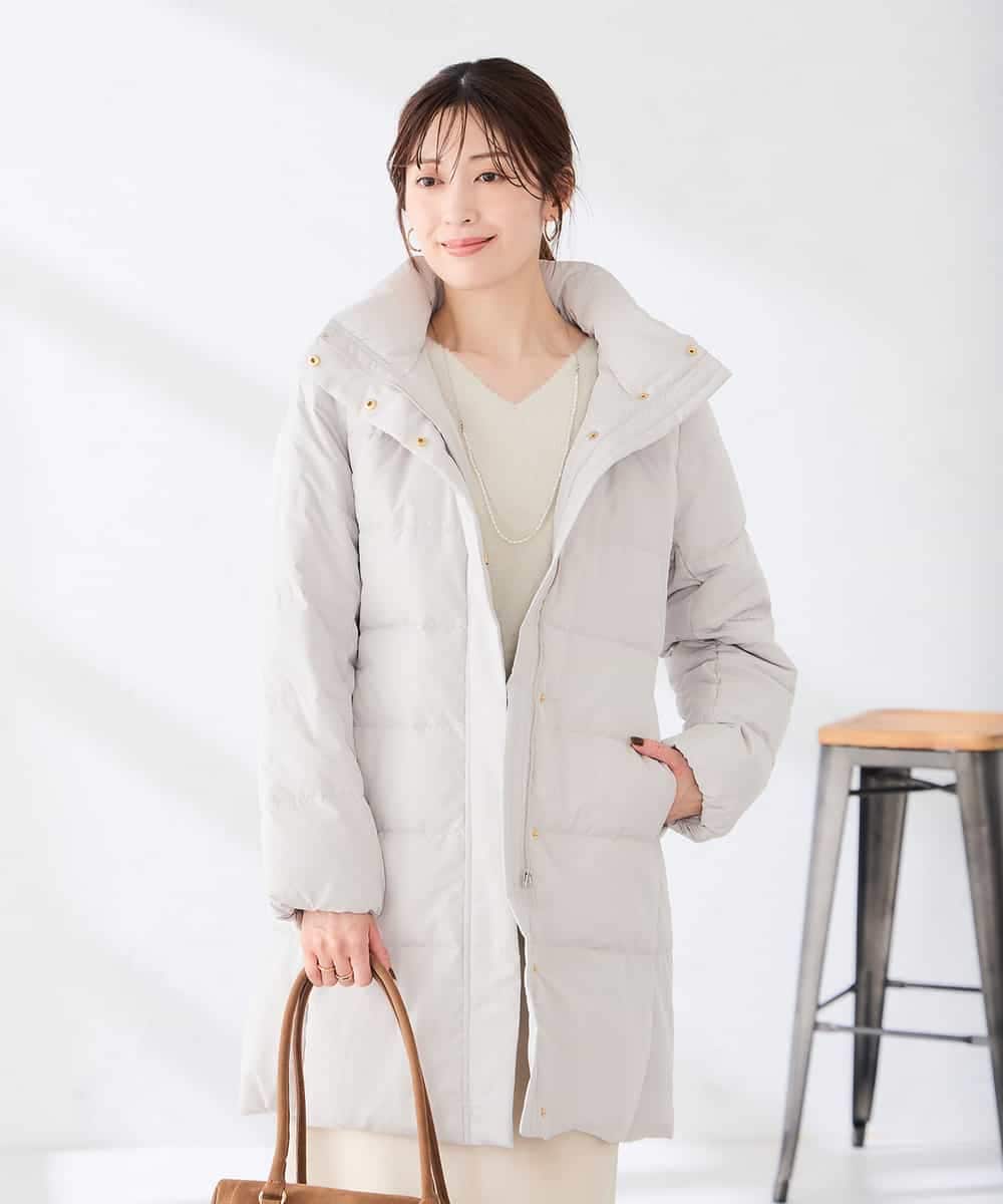 K2UBG10199 a.v.v(アー・ヴェ・ヴェ) フーテッド ロング ダウン コート ネイビー