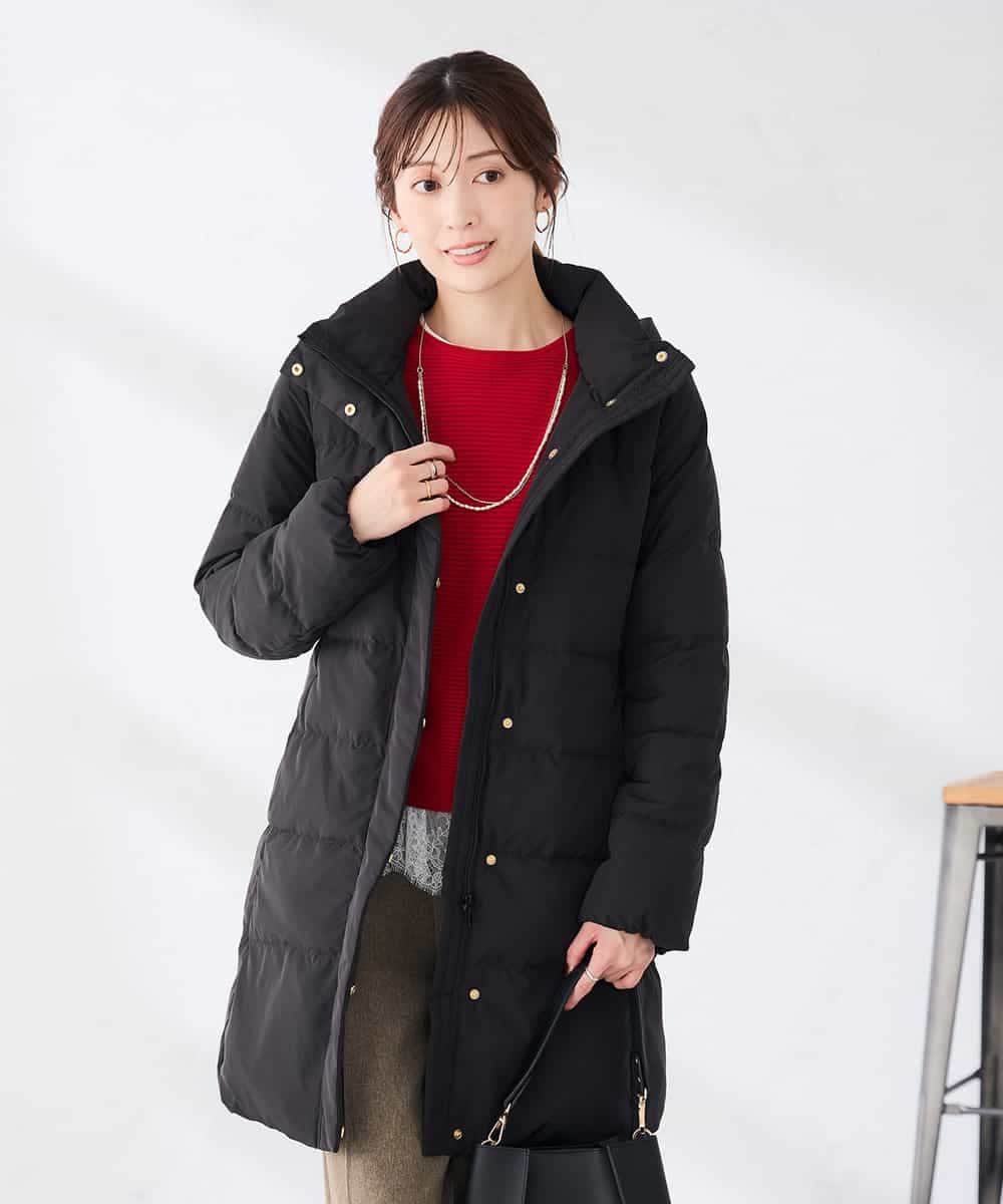 K2UBG10199 a.v.v(アー・ヴェ・ヴェ) フーテッド ロング ダウン コート ネイビー