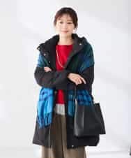 K2UBG10199 a.v.v(アー・ヴェ・ヴェ) フーテッド ロング ダウン コート ネイビー