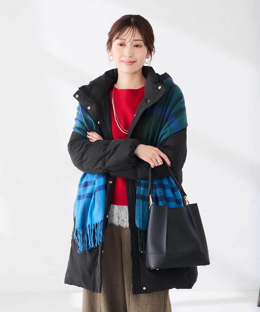 K2UBG10199 a.v.v(アー・ヴェ・ヴェ) フーテッド ロング ダウン コート ネイビー