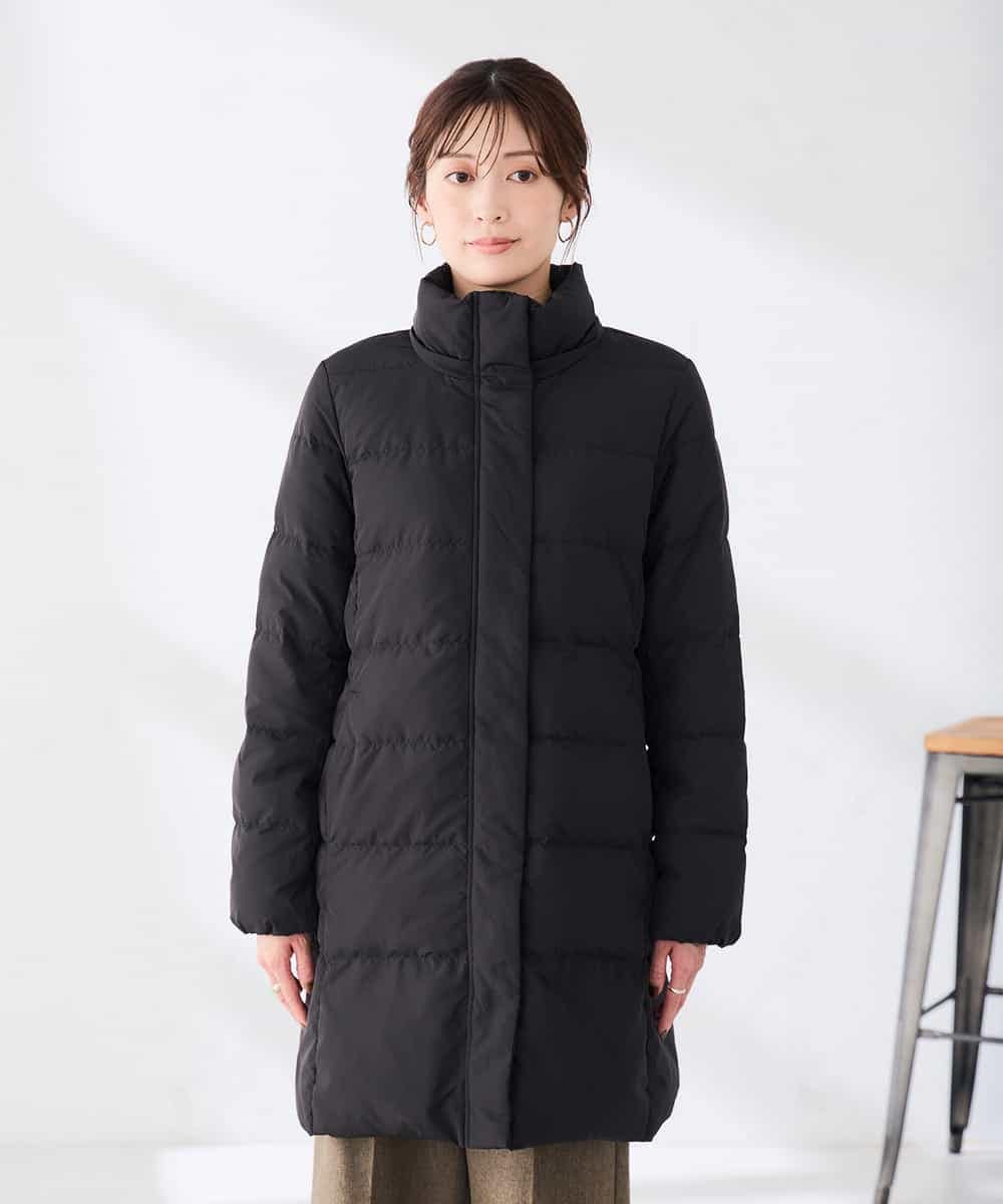 K2UBG10199 a.v.v(アー・ヴェ・ヴェ) フーテッド ロング ダウン コート ネイビー