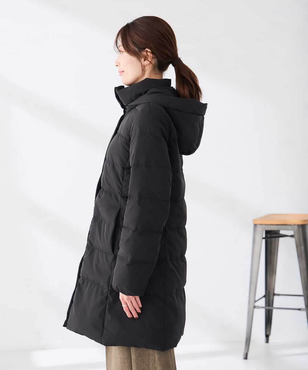 K2UBG10199 a.v.v(アー・ヴェ・ヴェ) フーテッド ロング ダウン コート ネイビー