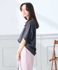 K3BHD37049 a.v.v Elmi(アー・ヴェ・ヴェ) 【低身長サイズ/セットアップ対応】ドルマンTブラウス グレージュ