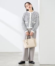 K3CED17079 a.v.v Elmi(アー・ヴェ・ヴェ) 【低身長サイズ】ファンシーツイードカーディガン ツィードチェック