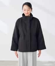 K3JKD19119 a.v.v Elmi(アー・ヴェ・ヴェ) 【低身長サイズ/caho146cm様・n.n.days様ご紹介】ウエスト ドロスト スタンドカラー ブルゾン モカ