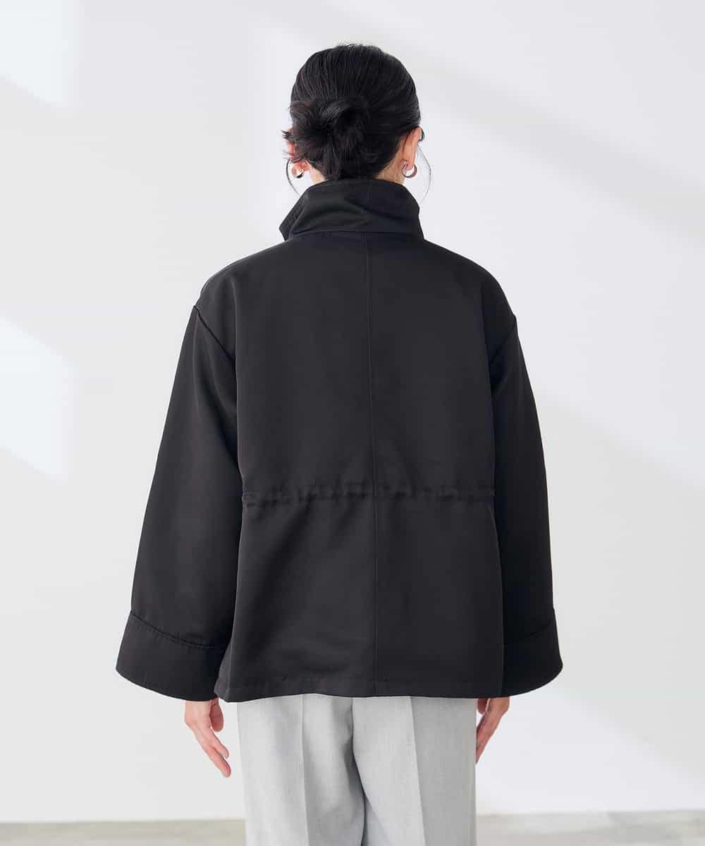 K3JKD19119 a.v.v Elmi(アー・ヴェ・ヴェ) 【低身長サイズ/caho146cm様・n.n.days様ご紹介】ウエスト ドロスト スタンドカラー ブルゾン モカ