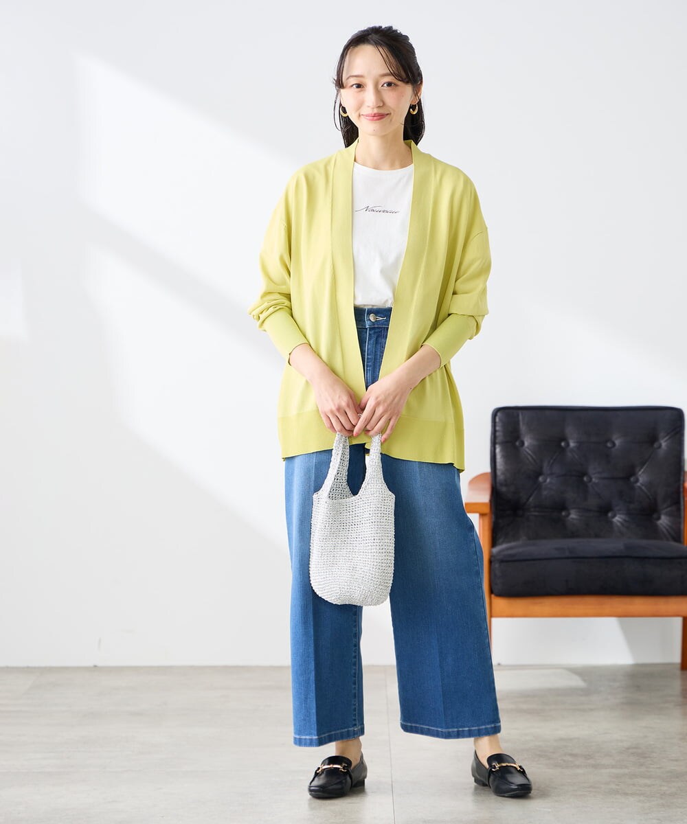 K3KGD28029 a.v.v Elmi(アー・ヴェ・ヴェ) 【低身長サイズ/UVカット/接触冷感】コンパクトロゴTシャツ グレージュ