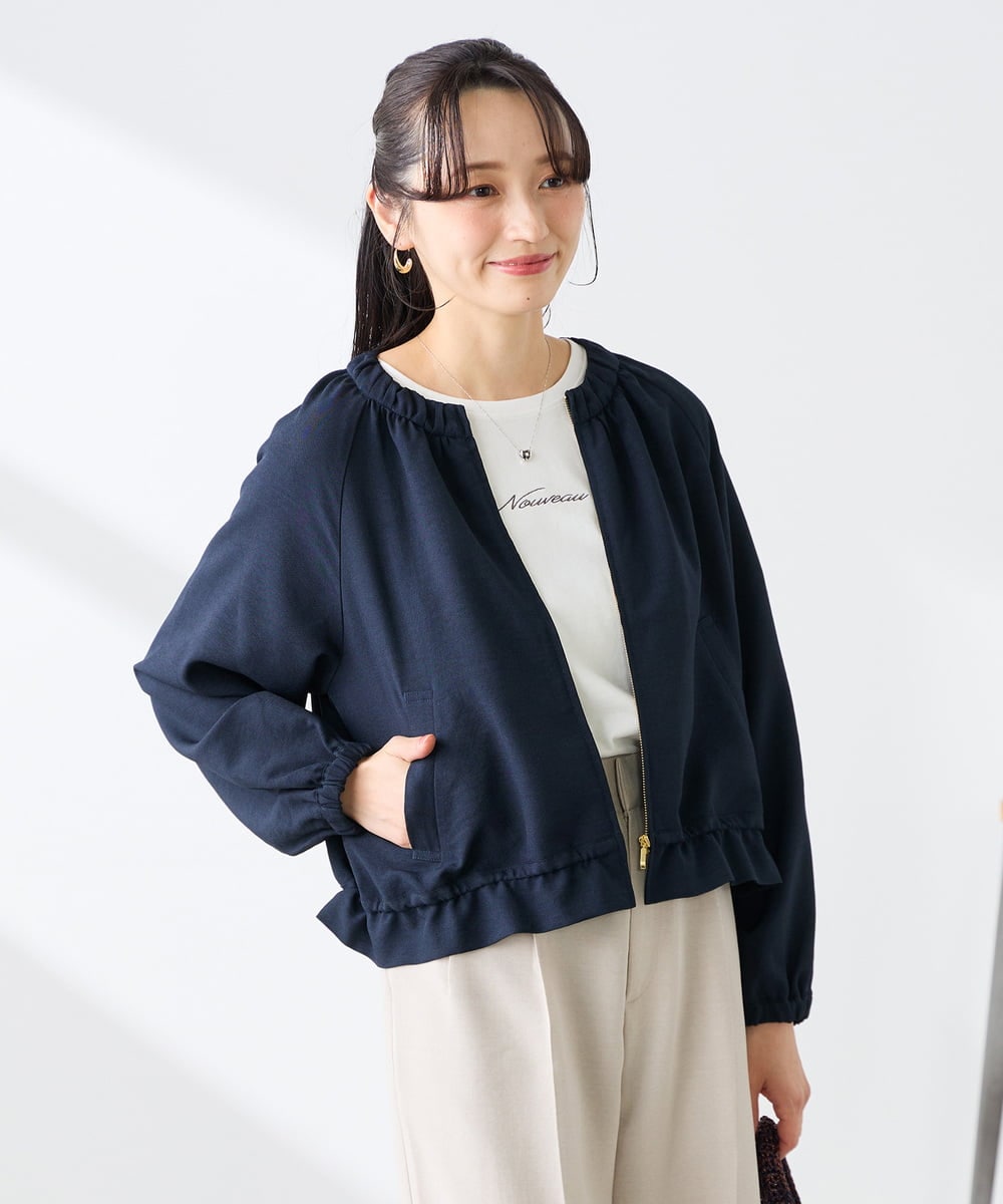 K3KGD28029 a.v.v Elmi(アー・ヴェ・ヴェ) 【低身長サイズ/UVカット/接触冷感】コンパクトロゴTシャツ グレージュ