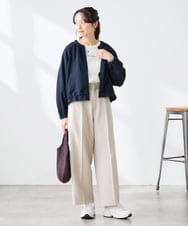 K3KGD28029 a.v.v Elmi(アー・ヴェ・ヴェ) 【低身長サイズ/UVカット/接触冷感】コンパクトロゴTシャツ グレージュ